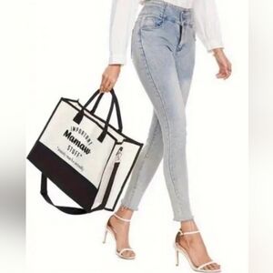 Black & White 'Important Mamaw Stuff' Tote Bag
